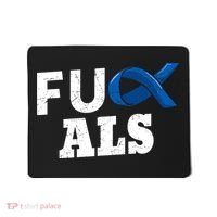 ALS Disease Lou Gehrig's Blue Ribbon Neurological Disorders Mousepad thumb 0