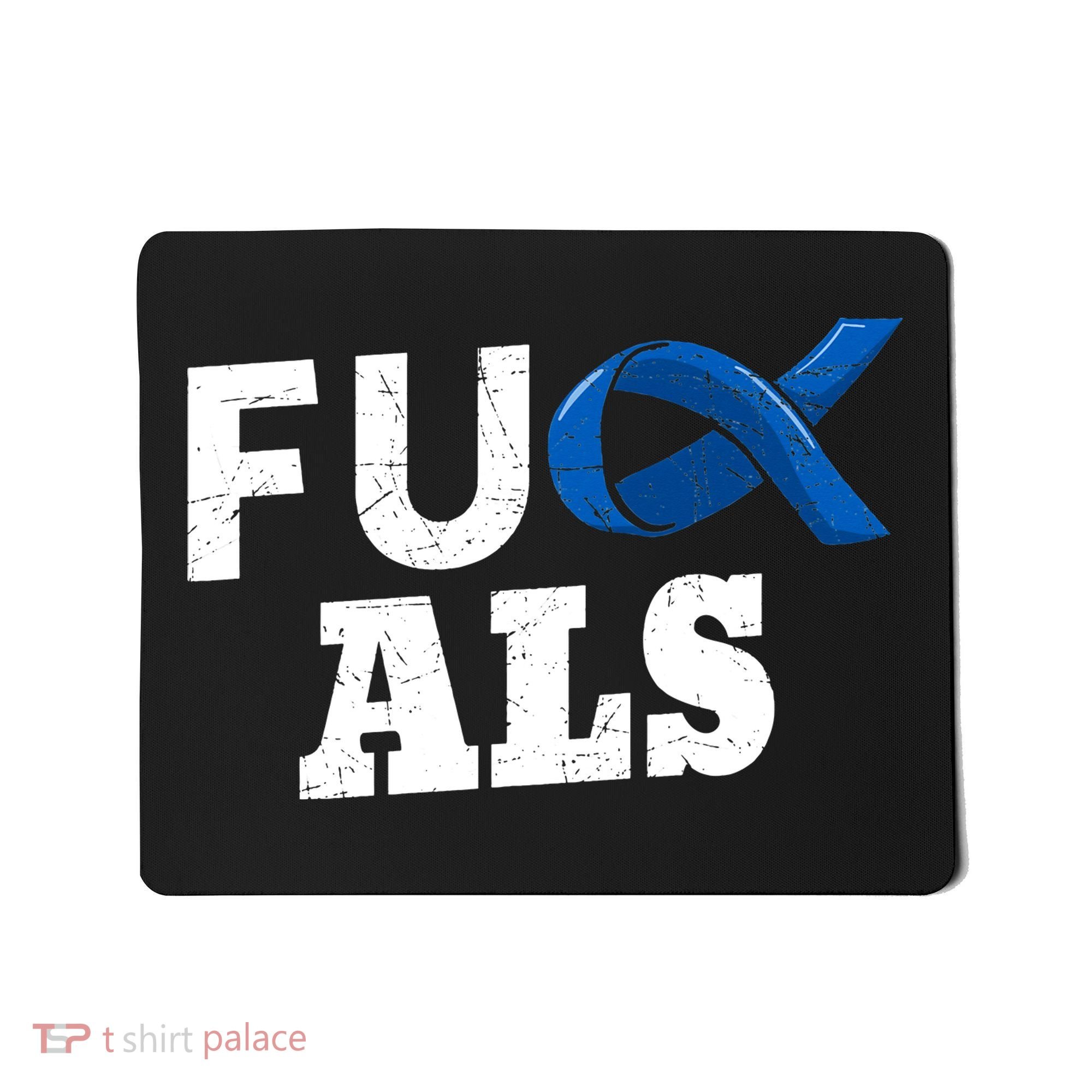 ALS Disease Lou Gehrig's Blue Ribbon Neurological Disorders Mousepad