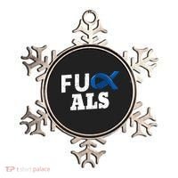 ALS Disease Lou Gehrig's Blue Ribbon Neurological Disorders Ornament thumb 0