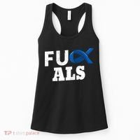 ALS Disease Lou Gehrig's Blue Ribbon Neurological Disorders Women's Tank Top thumb 0