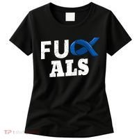 ALS Disease Lou Gehrig's Blue Ribbon Neurological Disorders Women's T-Shirt thumb 0