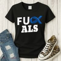ALS Disease Lou Gehrig's Blue Ribbon Neurological Disorders Women's T-Shirt thumb 3