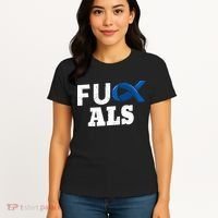 ALS Disease Lou Gehrig's Blue Ribbon Neurological Disorders Women's T-Shirt thumb 4