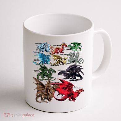 Awesome Dragon Lovers Types Of Dragons Gift Coffee Mug back