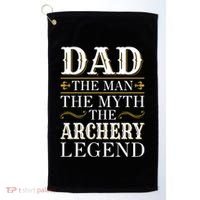 Archery Dad Legend Gift For Fathers Day Gift Golf Towel thumb 0
