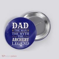 Archery Dad Legend Gift For Fathers Day Gift Button thumb 0