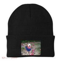 Apple Dog Meme Funny Dog With Apple In Mouth Funny Brainrot Beanie thumb 0