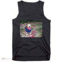 Apple Dog Meme Funny Dog With Apple In Mouth Funny Brainrot Tank Top thumb 0