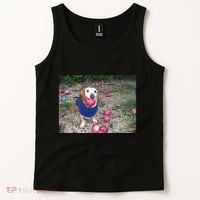 Apple Dog Meme Funny Dog With Apple In Mouth Funny Brainrot Tank Top thumb 2