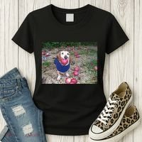 Apple Dog Meme Funny Dog With Apple In Mouth Funny Brainrot Women's T-Shirt thumb 3