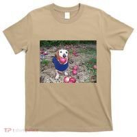 Apple Dog Meme Funny Dog With Apple In Mouth Funny Brainrot T-Shirt thumb 0