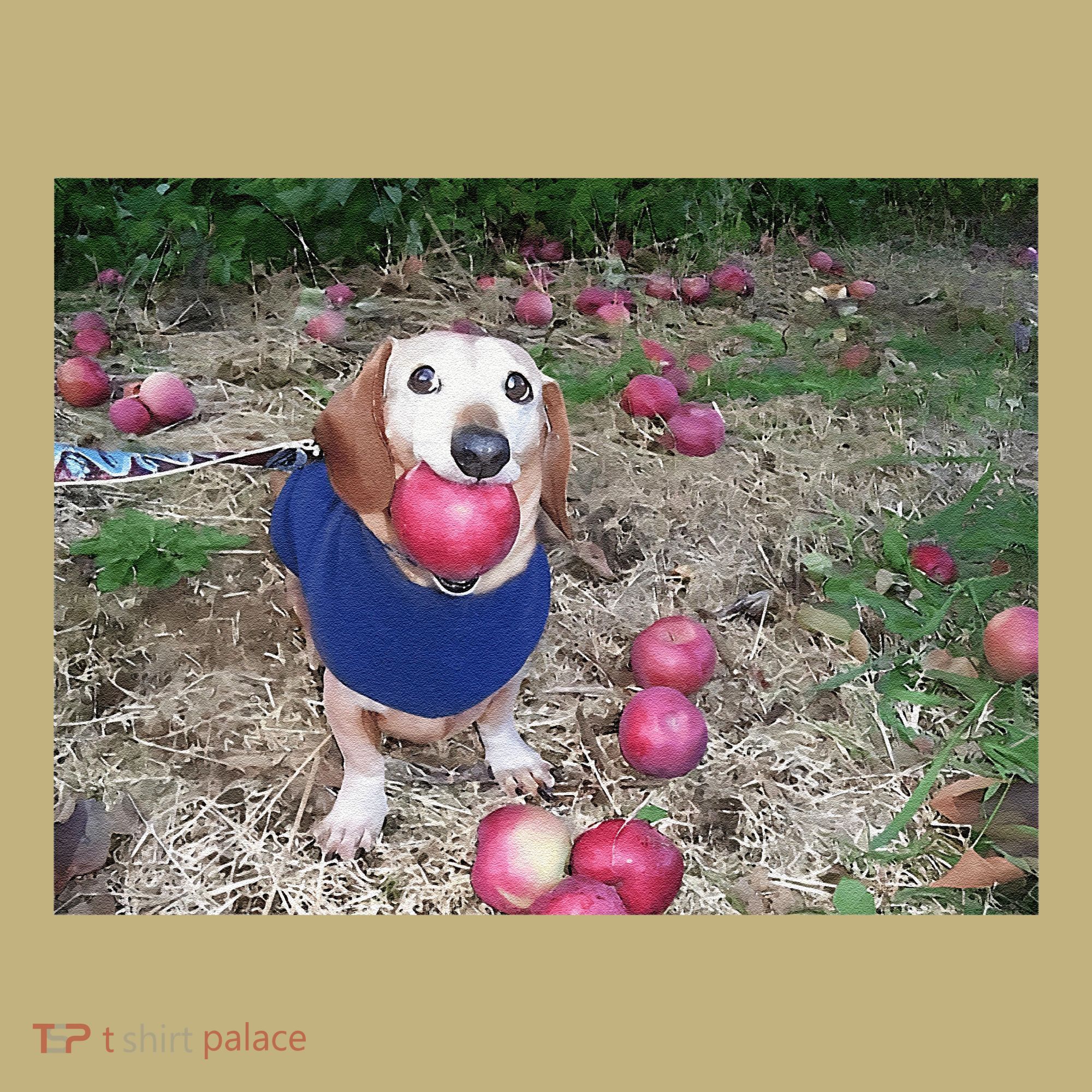 Apple Dog Meme Funny Dog With Apple In Mouth Funny Brainrot Mousepad