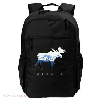 Alaska Day Moose Snowy Mountain Backpack