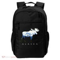 Alaska Day Moose Snowy Mountain Backpack thumb 0