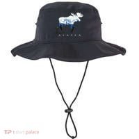 Alaska Day Moose Snowy Mountain Bucket Hat thumb 0