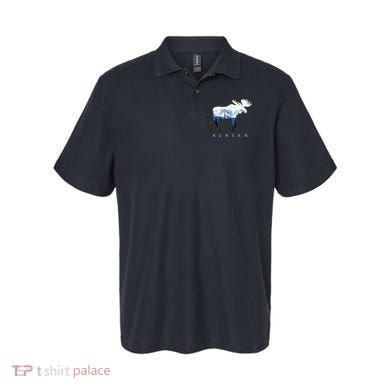 Alaska Day Moose Snowy Mountain Polo
