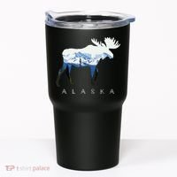 Alaska Day Moose Snowy Mountain Tumbler thumb 0
