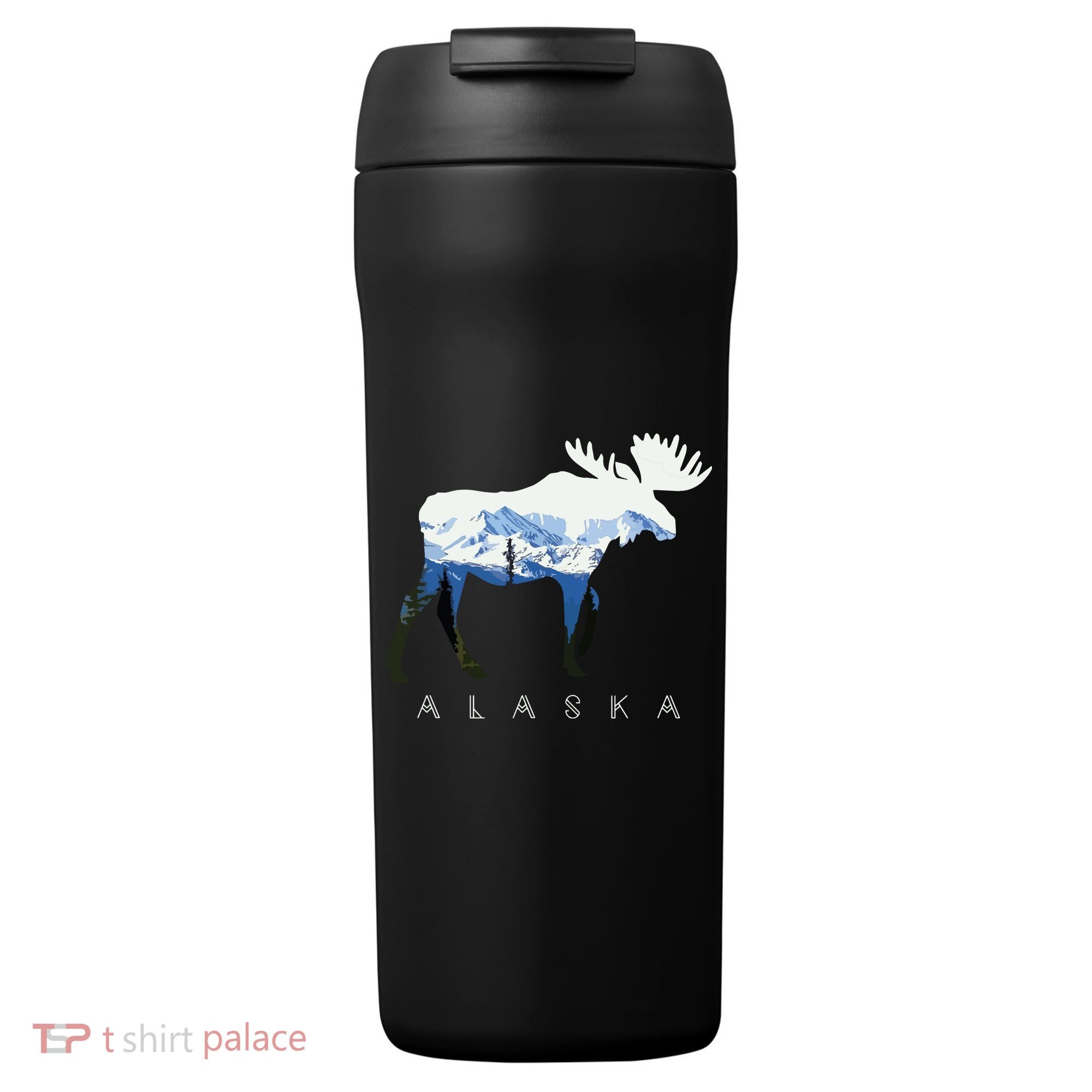 Alaska Day Moose Snowy Mountain 24oz Duet Stainless Steel Tumbler