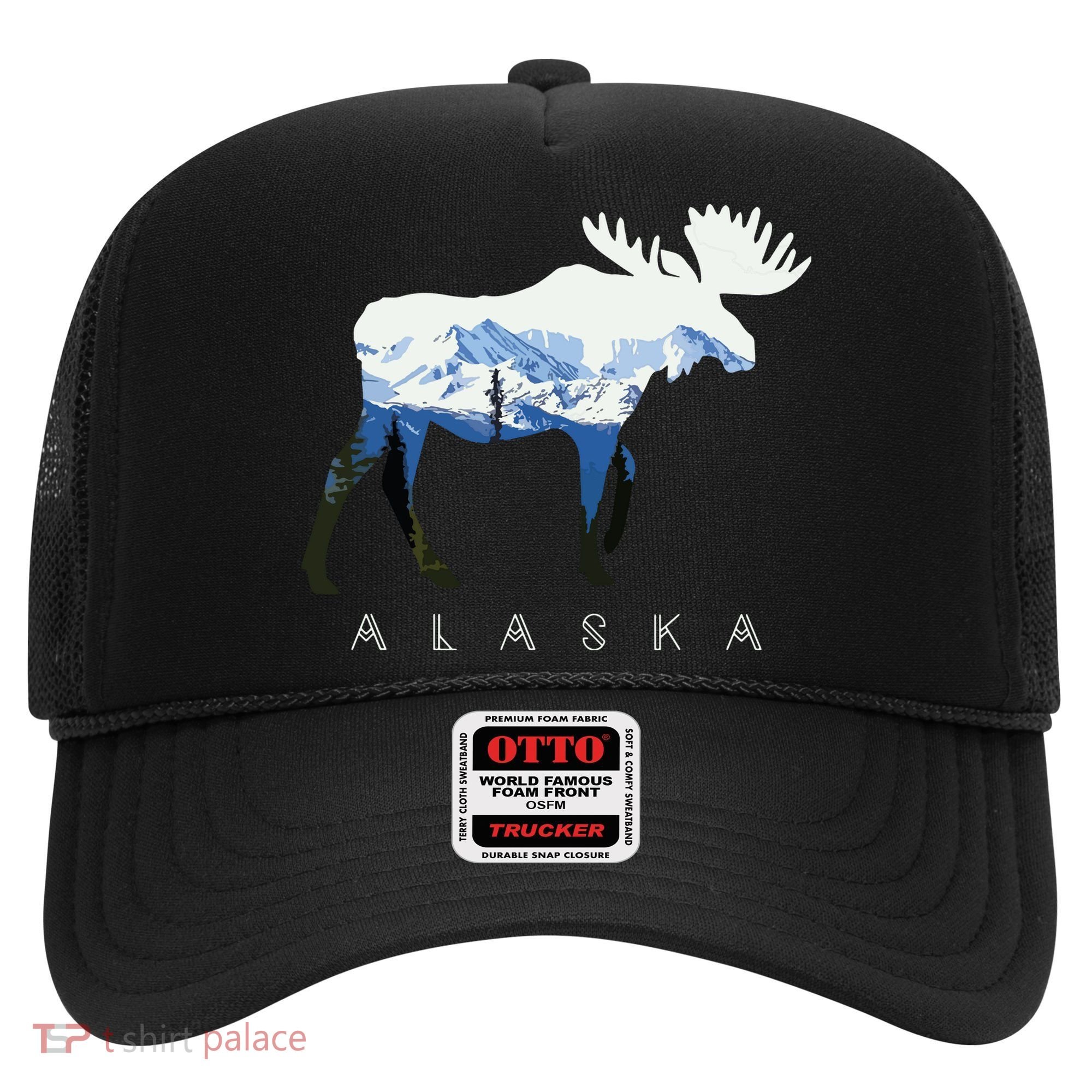 Alaska Day Moose Snowy Mountain Hat