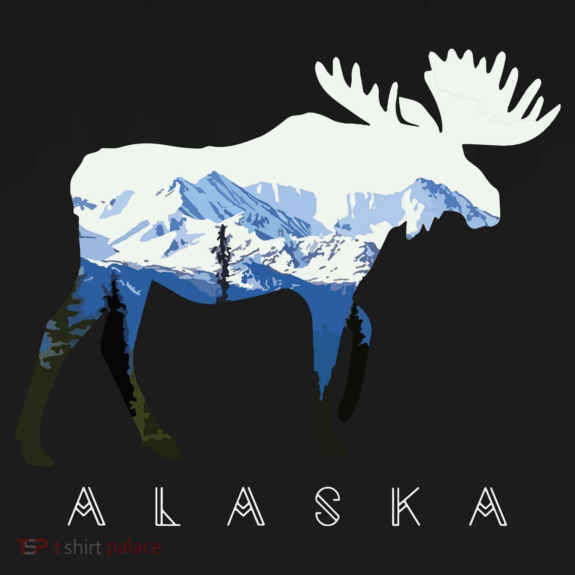 Alaska Day Moose Snowy Mountain Toddler T-Shirt