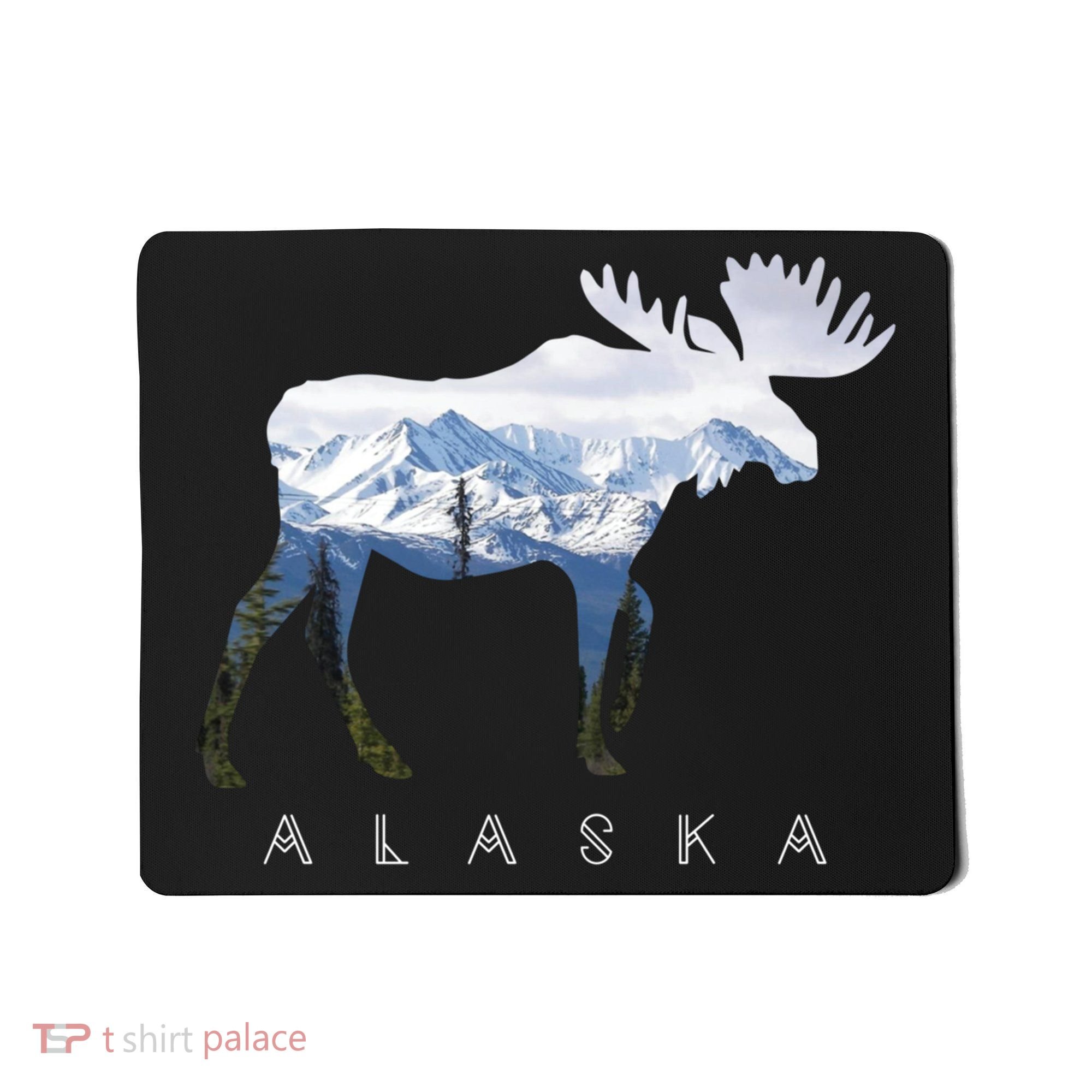 Alaska Day Moose Snowy Mountain Cute Gift Alaskan Tourist Gift Mousepad