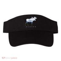 Alaska Day Moose Snowy Mountain Cute Gift Alaskan Tourist Gift Visor thumb 0