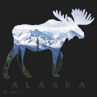 Alaska Day Moose Snowy Mountain Alaskan Tourist Women's Sweatshirt thumb 2