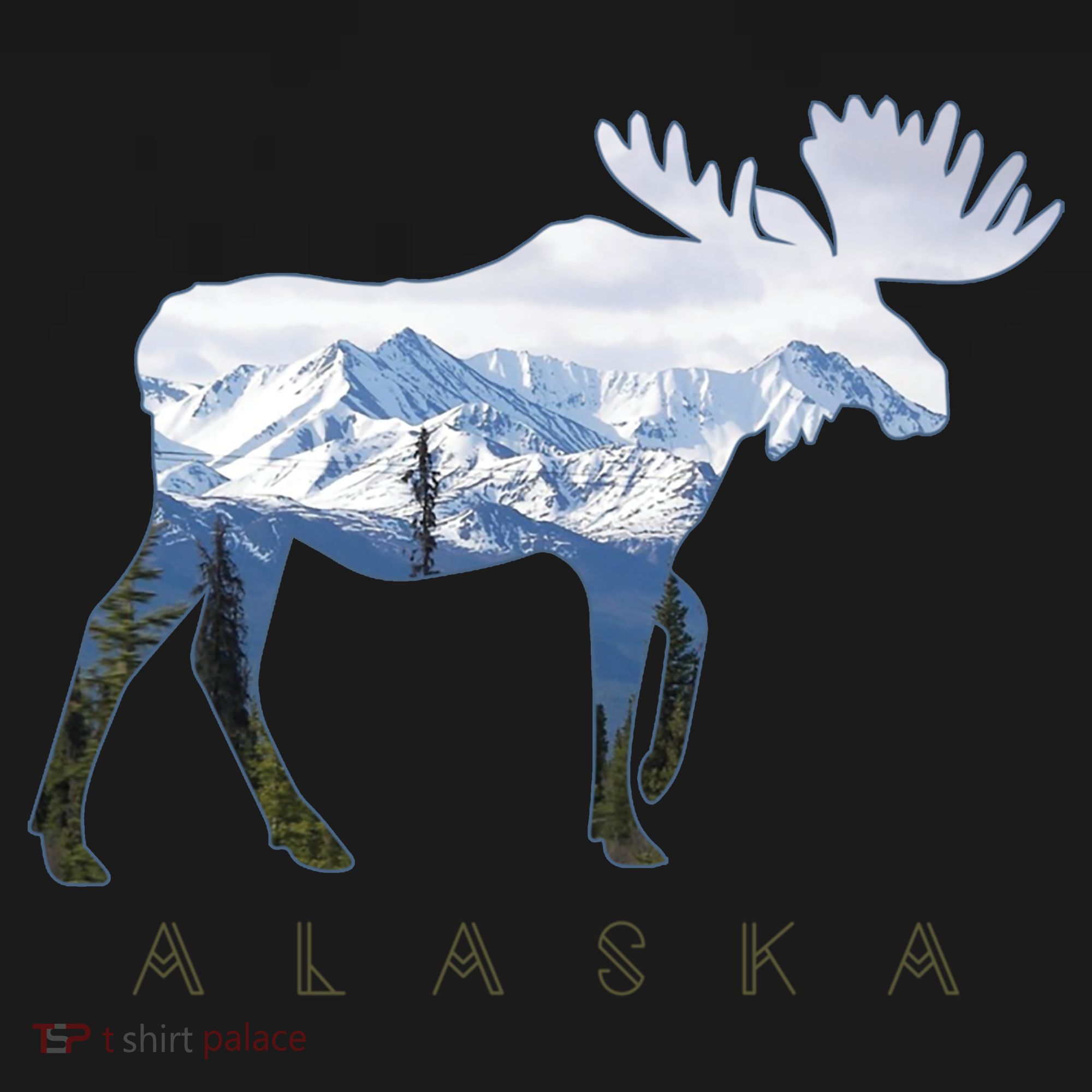 Alaska Day Moose Snowy Mountain Alaskan Tourist Sweatshirt