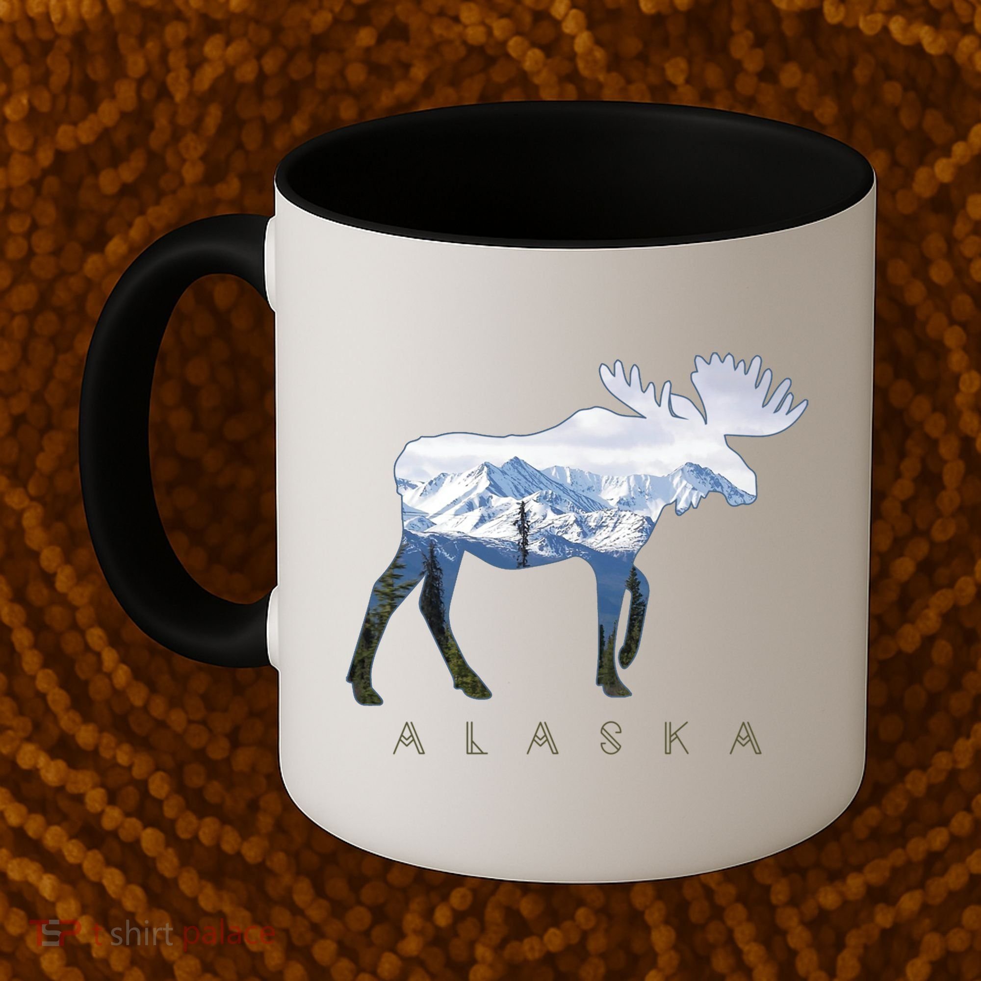 Alaska Day Moose Snowy Mountain Alaskan Tourist Coffee Mug
