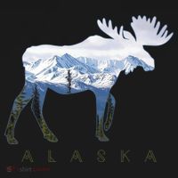Alaska Day Moose Snowy Mountain Alaskan Tourist Women's Hoodie thumb 2