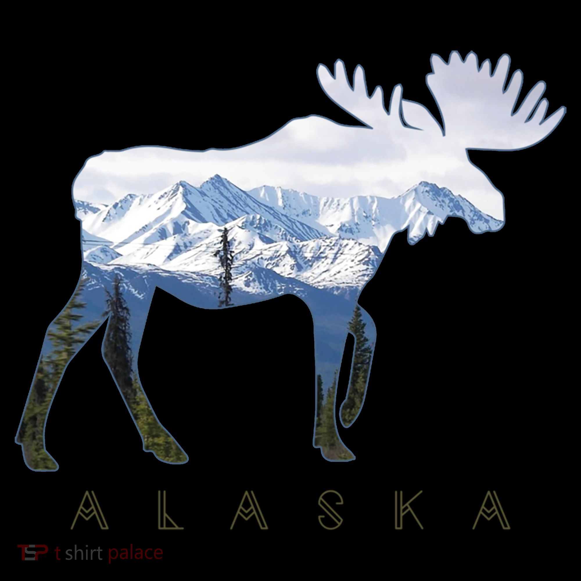 Alaska Day Moose Snowy Mountain Alaskan Tourist Women's Hoodie