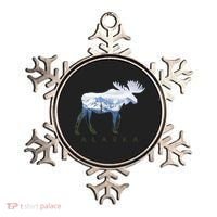 Alaska Day Moose Snowy Mountain Alaskan Tourist Ornament thumb 0