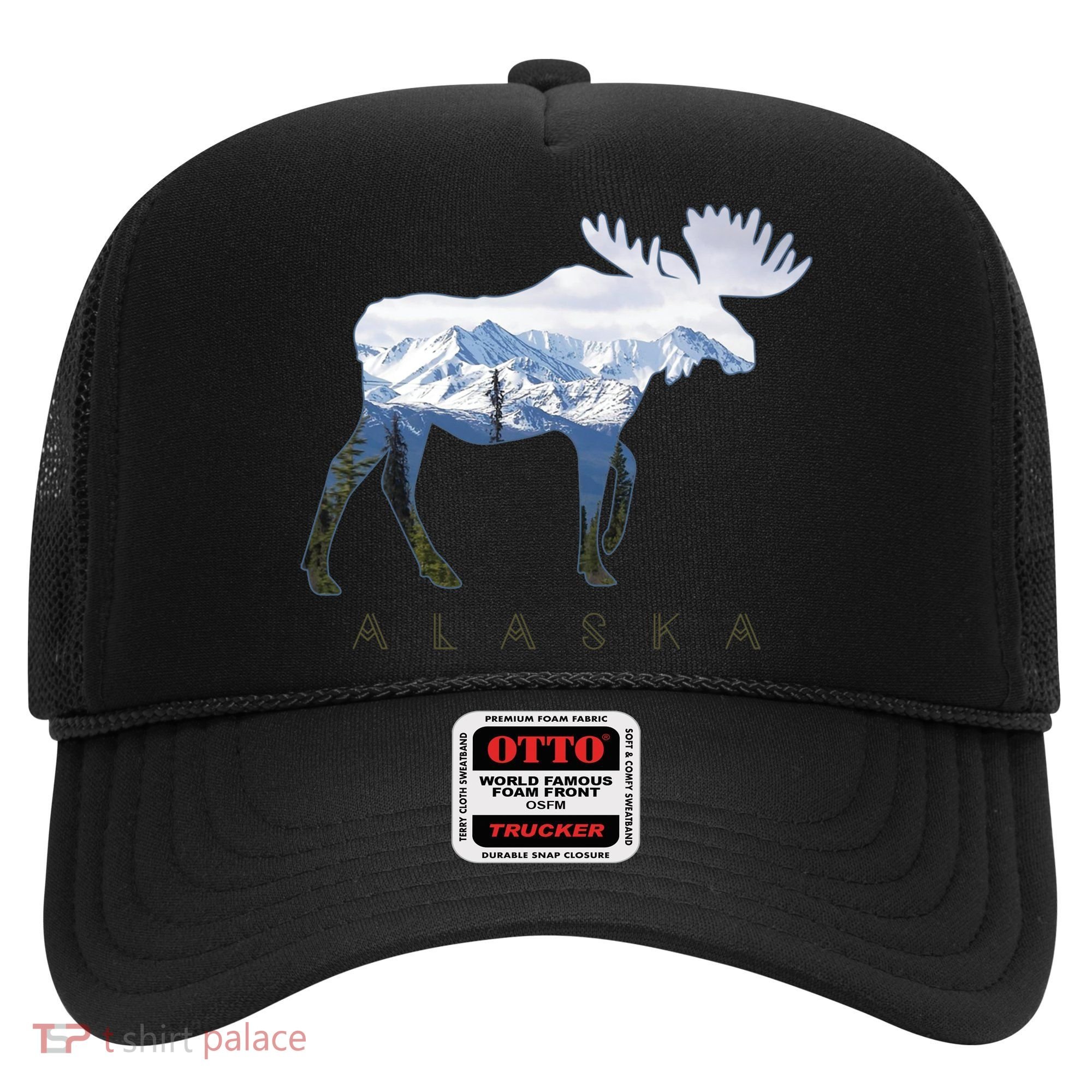 Alaska Day Moose Snowy Mountain Alaskan Tourist Hat