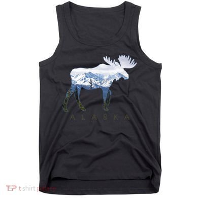Alaska Day Moose Snowy Mountain Alaskan Tourist Tank Top