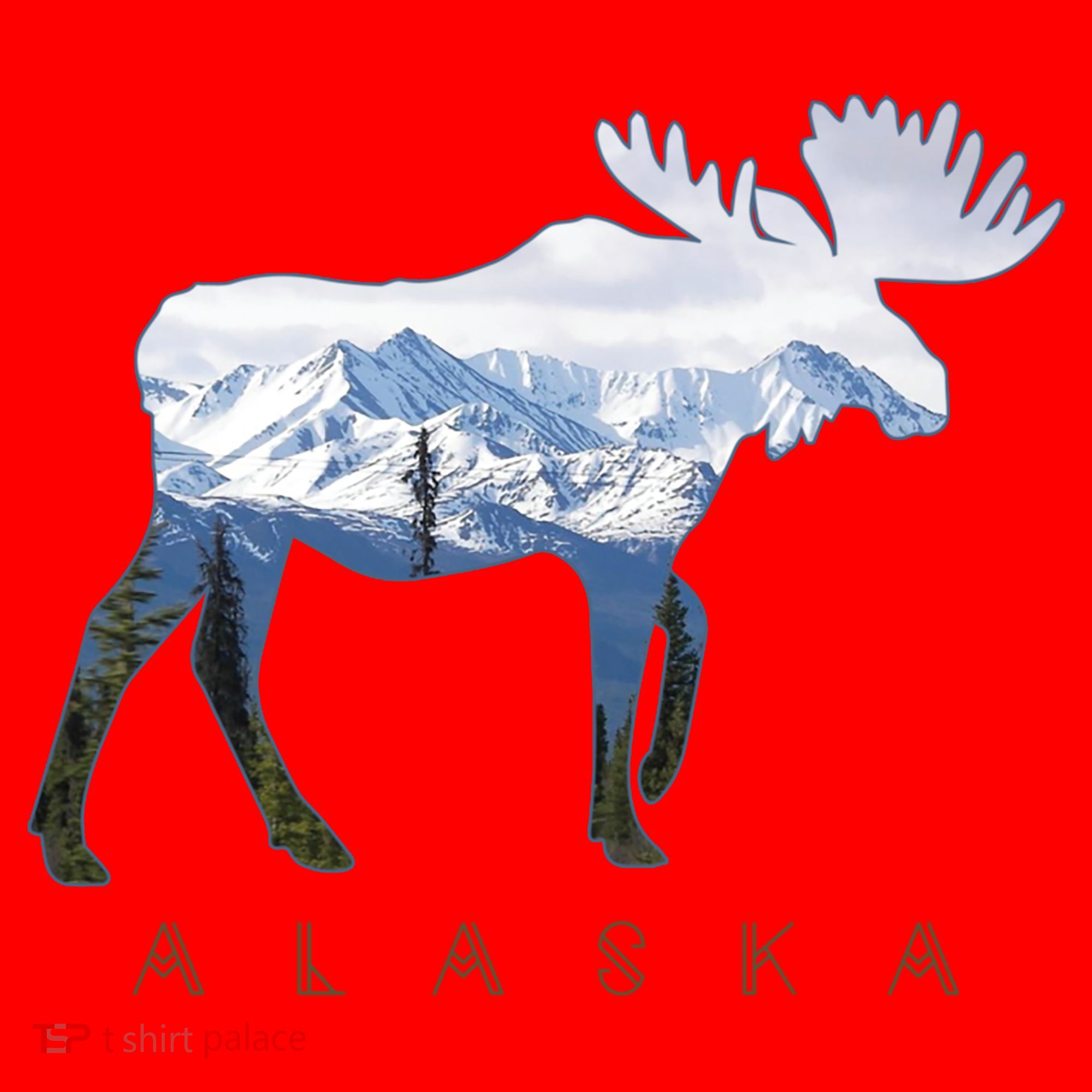 Alaska Day Moose Snowy Mountain Alaskan Tourist Santa Hat