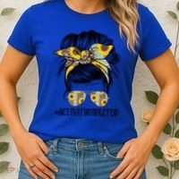 Activity Director Messy Hair Bun Sunflower Healthcare Gift Women's T-Shirt thumb 2
