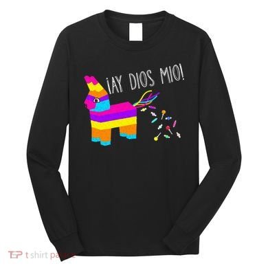 ¡Ay Dios Mio! Piñata Problems Worried Burro Pinata has Candy Accident Classic Long Sleeve Shirt