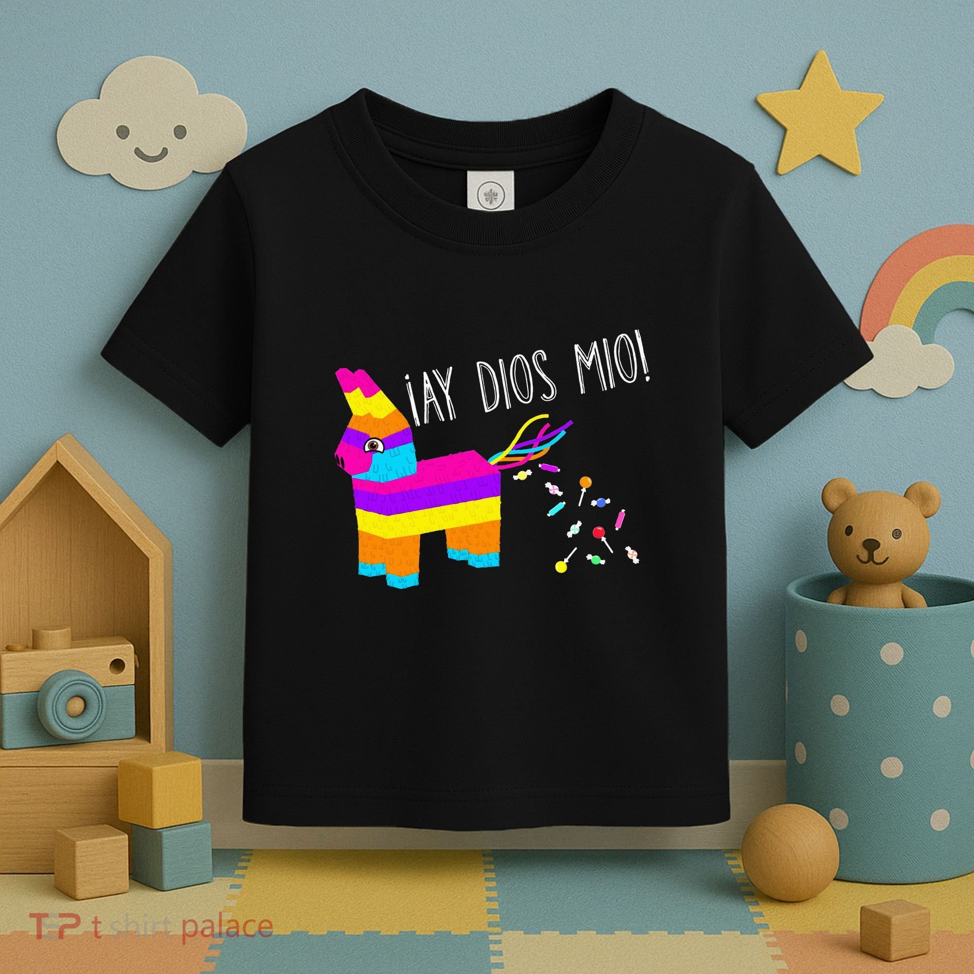 ¡Ay Dios Mio! Piñata Problems Worried Burro Pinata has Candy Accident Classic Toddler T-Shirt