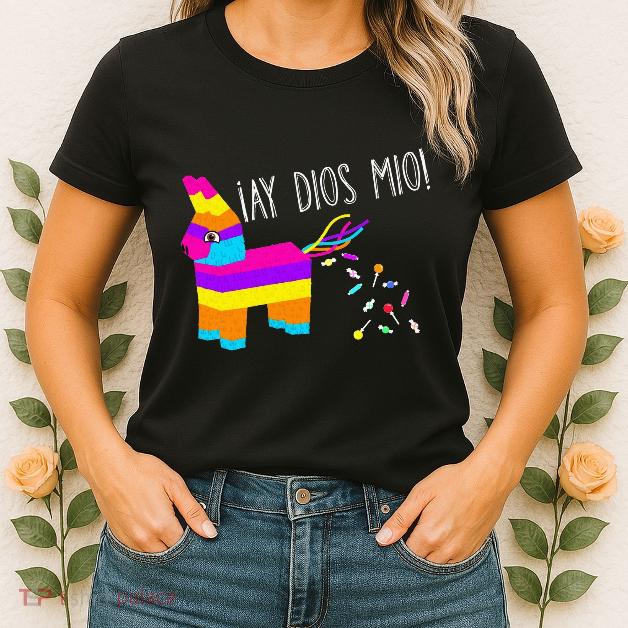 ¡Ay Dios Mio! Piñata Problems Worried Burro Pinata has Candy Accident Classic Women's T-Shirt