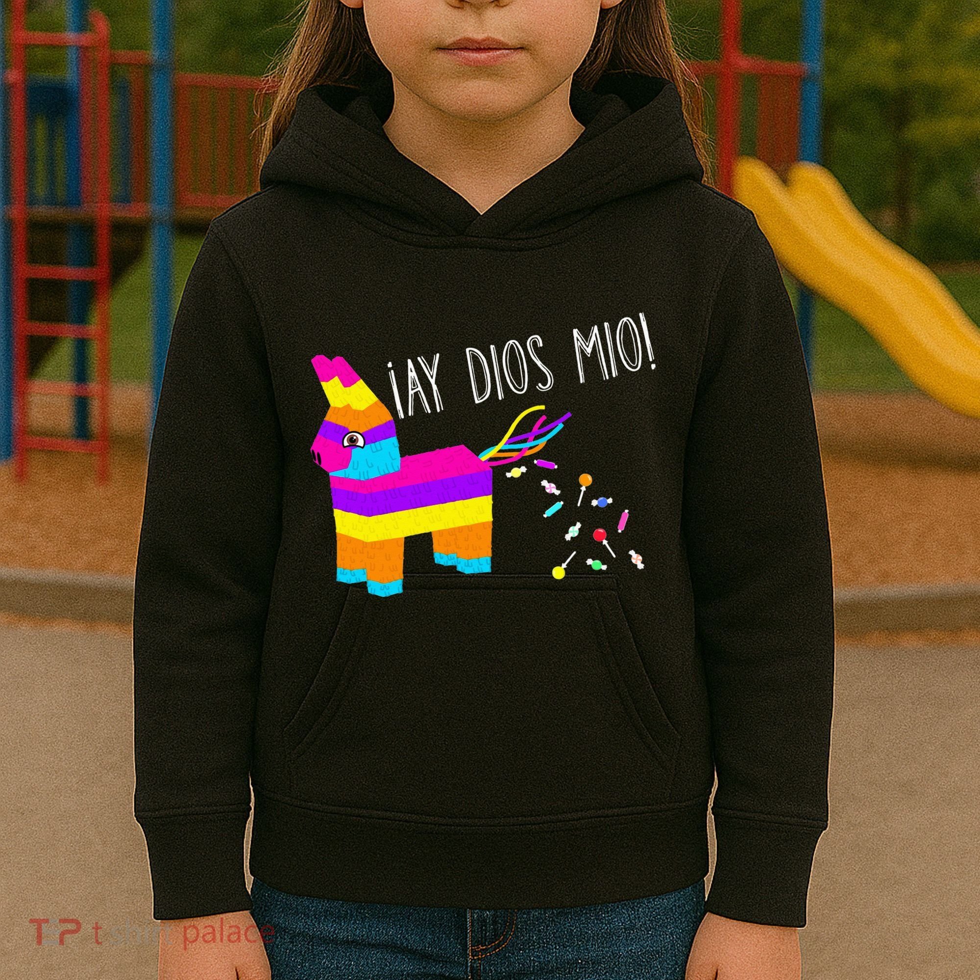 ¡Ay Dios Mio! Piñata Problems Worried Burro Pinata has Candy Accident Classic Kids Hoodie