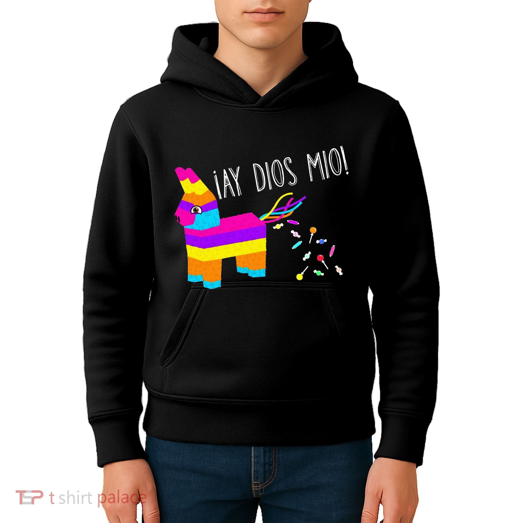 ¡Ay Dios Mio! Piñata Problems Worried Burro Pinata has Candy Accident Classic Kids Hoodie