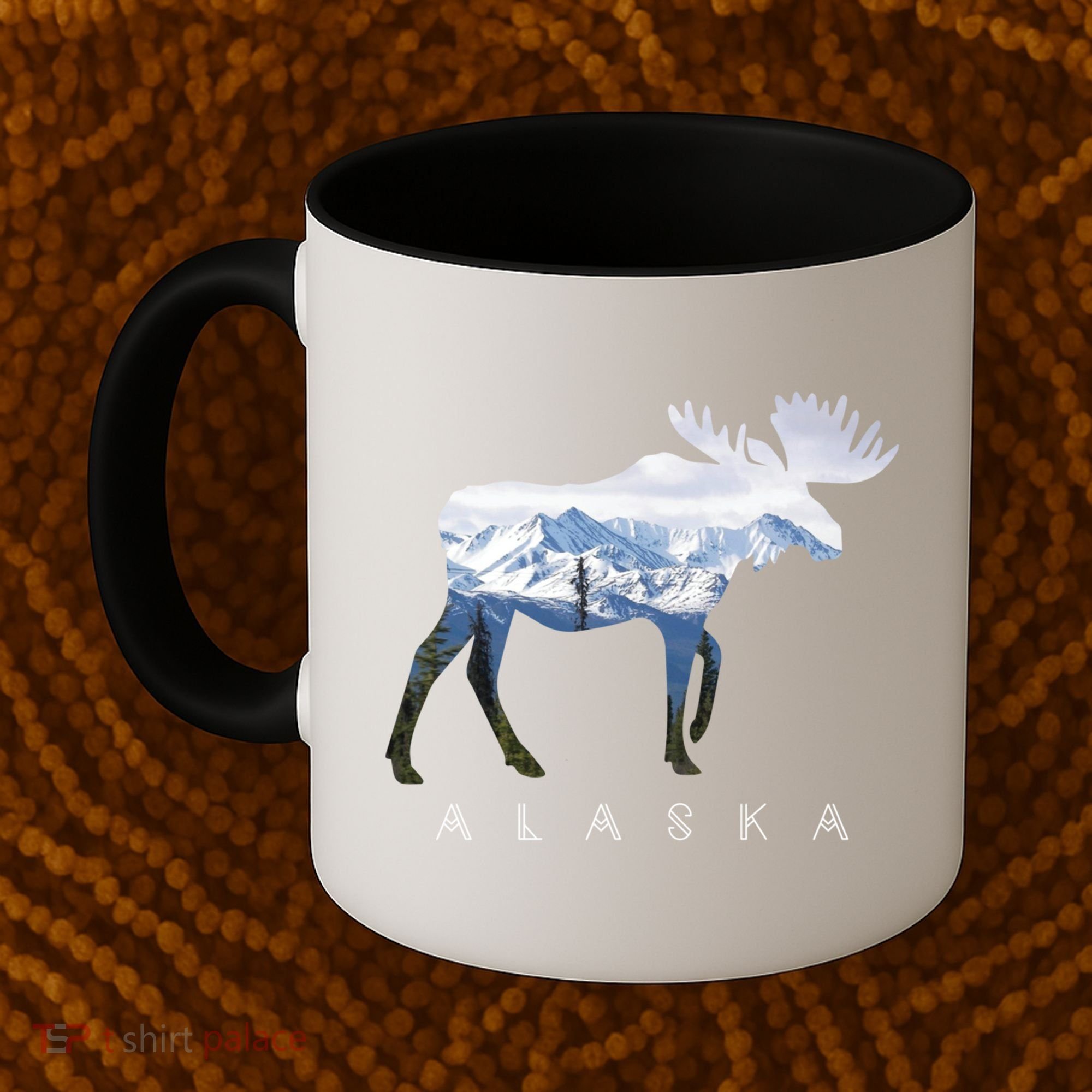 Alaska Day Moose Snowy Mountain Alaskan Tourist Or Resident Gift Coffee Mug