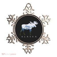 Alaska Day Moose Snowy Mountain Alaskan Tourist Or Resident Gift Ornament thumb 0