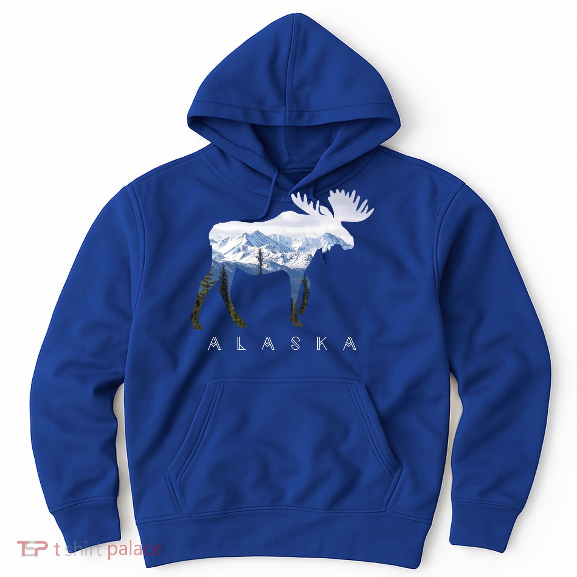 Alaska Day Moose Snowy Mountain Alaskan Tourist Or Resident Gift Hoodie