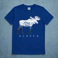 Alaska Day Moose Snowy Mountain Alaskan Tourist Or Resident Gift T-Shirt thumb 5