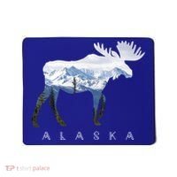 Alaska Day Moose Snowy Mountain Alaskan Tourist Or Resident Gift Mousepad thumb 0