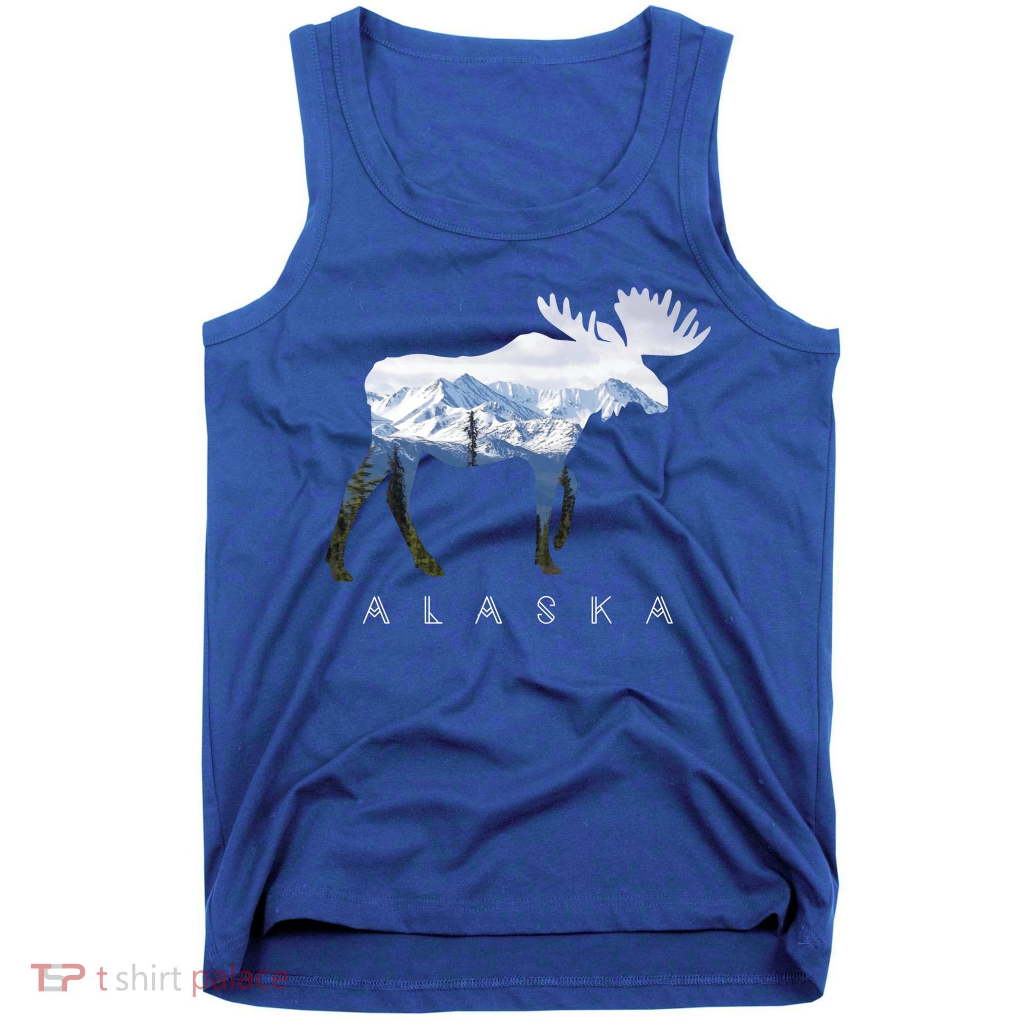 Alaska Day Moose Snowy Mountain Alaskan Tourist Or Resident Gift Tank Top
