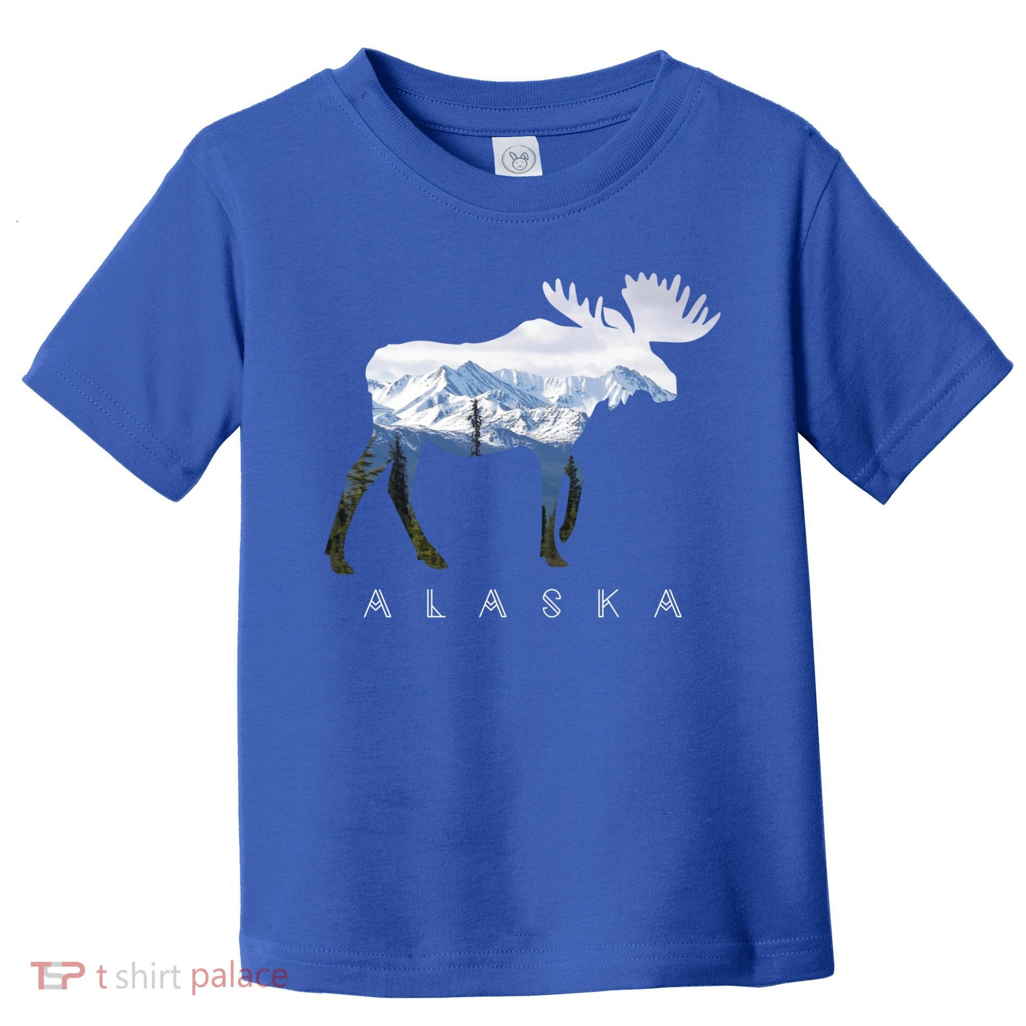 Alaska Day Moose Snowy Mountain Alaskan Tourist Or Resident Gift Toddler T-Shirt