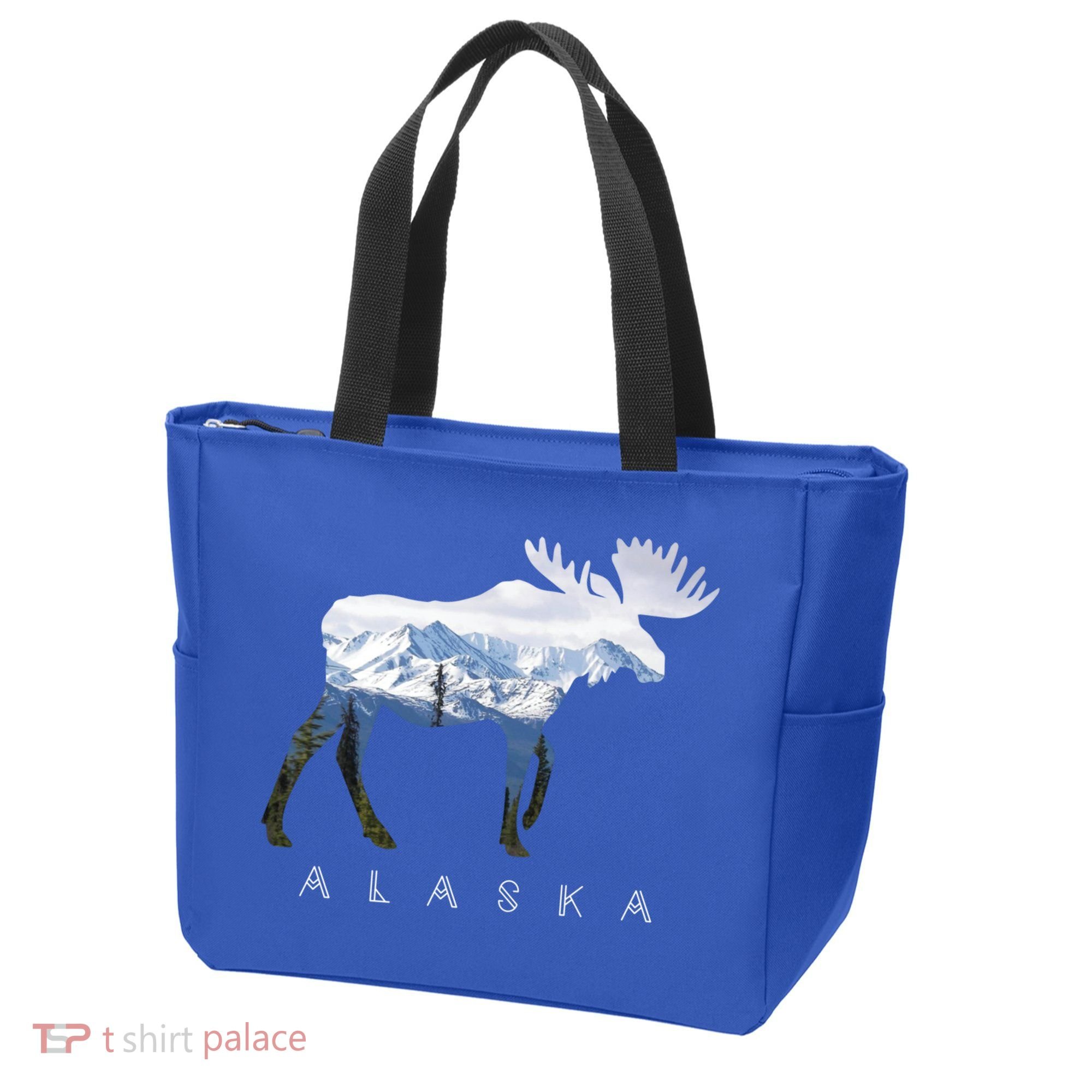 Alaska Day Moose Snowy Mountain Alaskan Tourist Or Resident Gift Tote Bag