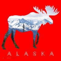 Alaska Day Moose Snowy Mountain Alaskan Tourist Or Resident Gift Santa Hat thumb 1